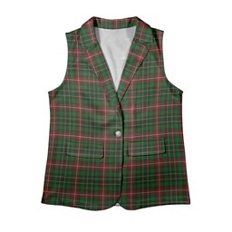 ScotsTee Shop Scottish Donegal County, Crest Range Women's Tartan Sleeveless Blazer Suit Vest