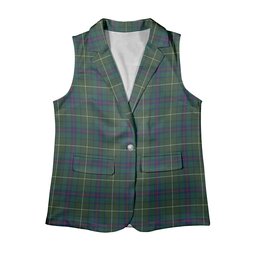 ScotsTee Shop Scottish Fraser Gathering Hunting Modern Women's Tartan Sleeveless Blazer Suit Vest