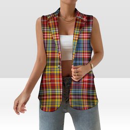 ScotsTee Shop Scottish Drummond of Strathallan Modern Women's Tartan Sleeveless Blazer Suit Vest