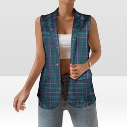 ScotsTee Shop Scottish Douglas Modern Women's Tartan Sleeveless Blazer Suit Vest
