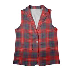 ScotsTee Shop Scottish Fraser Gathering Red Modern Women's Tartan Sleeveless Blazer Suit Vest