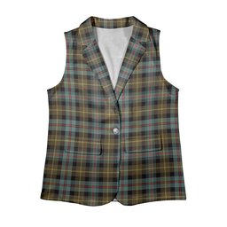 ScotsTee Shop Scottish Farquharson Weathered Women's Tartan Sleeveless Blazer Suit Vest