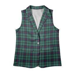 ScotsTee Shop Scottish Duncan Modern Clan Women's Tartan Sleeveless Blazer Suit Vest