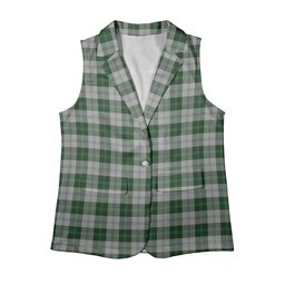 ScotsTee Shop Scottish Erskine Green Women's Tartan Sleeveless Blazer Suit Vest