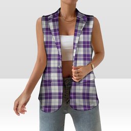 ScotsTee Shop Scottish Dunlop Dress Modern Women's Tartan Sleeveless Blazer Suit Vest