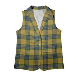 ScotsTee Shop Scottish Fraser Yellow Women's Tartan Sleeveless Blazer Suit Vest