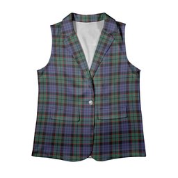 ScotsTee Shop Scottish Fletcher Modern Women's Tartan Sleeveless Blazer Suit Vest
