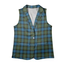 ScotsTee Shop Scottish Ferguson Tarlogie Women's Tartan Sleeveless Blazer Suit Vest