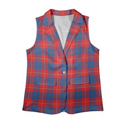 ScotsTee Shop Scottish Galloway Red Women's Tartan Sleeveless Blazer Suit Vest