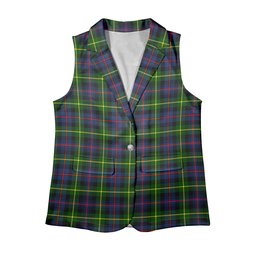 ScotsTee Shop Scottish Farquharson Modern Women's Tartan Sleeveless Blazer Suit Vest