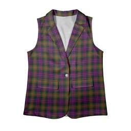 ScotsTee Shop Scottish MacDonell Of Glengarry Modern Women's Tartan Sleeveless Blazer Suit Vest