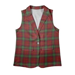 ScotsTee Shop Scottish Seton Women's Tartan Sleeveless Blazer Suit Vest
