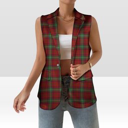 ScotsTee Shop Scottish Seton Women's Tartan Sleeveless Blazer Suit Vest