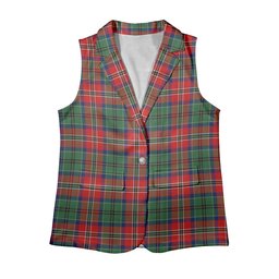 ScotsTee Shop Scottish MacCulloch Modern Women's Tartan Sleeveless Blazer Suit Vest