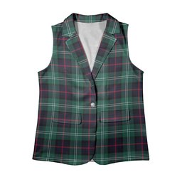 ScotsTee Shop Scottish Sutherland Old Modern Women's Tartan Sleeveless Blazer Suit Vest