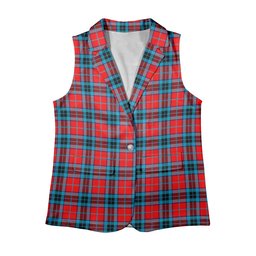 ScotsTee Shop Scottish MacTavish Modern Women's Tartan Sleeveless Blazer Suit Vest