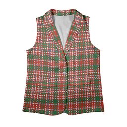 ScotsTee Shop Scottish MacAlister Ancient Clan Women's Tartan Sleeveless Blazer Suit Vest