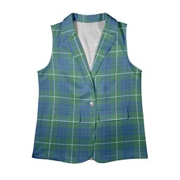ScotsTee Shop Scottish Hamilton Hunting Ancient Women's Tartan Sleeveless Blazer Suit Vest