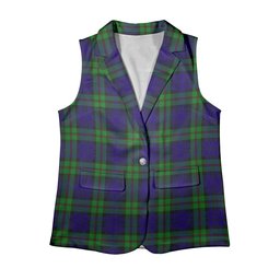 ScotsTee Shop Scottish MacKinlay Modern Women's Tartan Sleeveless Blazer Suit Vest