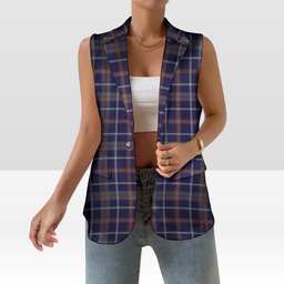 ScotsTee Shop Scottish Yamaha Marine Best In Class Women's Tartan Sleeveless Blazer Suit Vest
