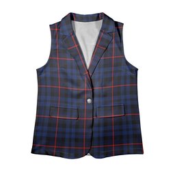 ScotsTee Shop Scottish McCorquodale Modern Women's Tartan Sleeveless Blazer Suit Vest