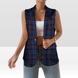ScotsTee Shop Scottish McCorquodale Modern Women's Tartan Sleeveless Blazer Suit Vest