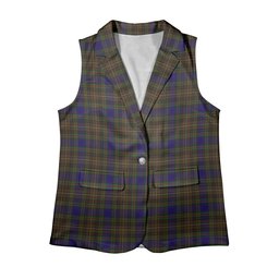 ScotsTee Shop Scottish Highfield Hunting Women's Tartan Sleeveless Blazer Suit Vest