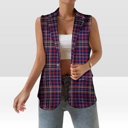 ScotsTee Shop Scottish YTL Women's Tartan Sleeveless Blazer Suit Vest