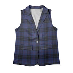 ScotsTee Shop Scottish MacKay Blue #02 Women's Tartan Sleeveless Blazer Suit Vest