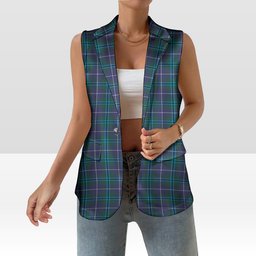 ScotsTee Shop Scottish Sandilands Women's Tartan Sleeveless Blazer Suit Vest