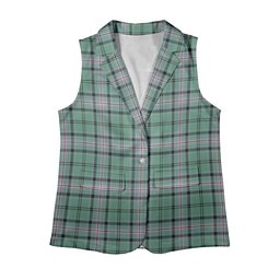 ScotsTee Shop Scottish Kelly of Sleat Hunting Ancient Women's Tartan Sleeveless Blazer Suit Vest