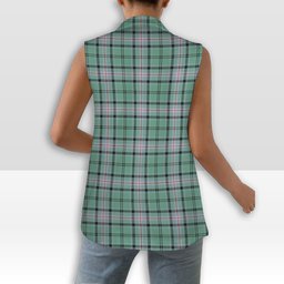 ScotsTee Shop Scottish Kelly of Sleat Hunting Ancient Women's Tartan Sleeveless Blazer Suit Vest