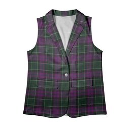 ScotsTee Shop Scottish Lennie Women's Tartan Sleeveless Blazer Suit Vest