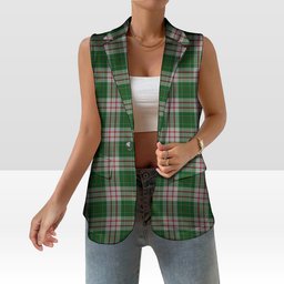 ScotsTee Shop Scottish MacDiarmid Dress Women's Tartan Sleeveless Blazer Suit Vest