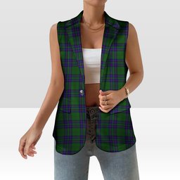 ScotsTee Shop Scottish Lockhart Modern Women's Tartan Sleeveless Blazer Suit Vest
