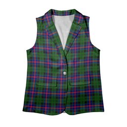 ScotsTee Shop Scottish Morrison Modern Women's Tartan Sleeveless Blazer Suit Vest
