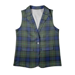 ScotsTee Shop Scottish Muir Modern Women's Tartan Sleeveless Blazer Suit Vest