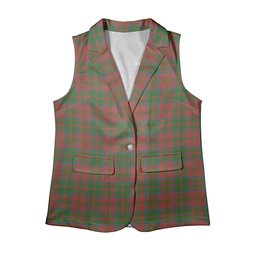ScotsTee Shop Scottish McDonald of Glencoe Ancient Women's Tartan Sleeveless Blazer Suit Vest