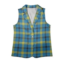 ScotsTee Shop Scottish Laing Modern Women's Tartan Sleeveless Blazer Suit Vest