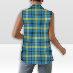 ScotsTee Shop Scottish Laing Modern Women's Tartan Sleeveless Blazer Suit Vest