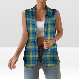 ScotsTee Shop Scottish Laing Modern Women's Tartan Sleeveless Blazer Suit Vest