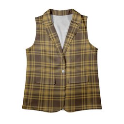 ScotsTee Shop Scottish Yellow Pencil Women's Tartan Sleeveless Blazer Suit Vest