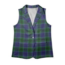 ScotsTee Shop Scottish Scott Green Sir Walter Women's Tartan Sleeveless Blazer Suit Vest