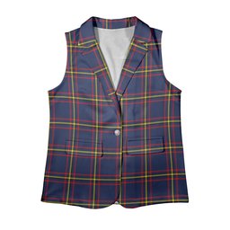 ScotsTee Shop Scottish McLaine of Lochbuie Hunting Modern Women's Tartan Sleeveless Blazer Suit Vest