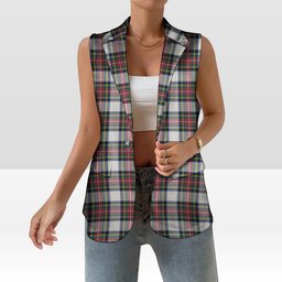 ScotsTee Shop Scottish Stewart Dress Modern Women's Tartan Sleeveless Blazer Suit Vest