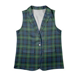ScotsTee Shop Scottish Sinclair of Ulster Modern Women's Tartan Sleeveless Blazer Suit Vest
