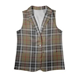 ScotsTee Shop Scottish Thomson Camel Women's Tartan Sleeveless Blazer Suit Vest