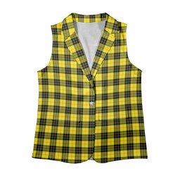 ScotsTee Shop Scottish MacLeod of Lewis Modern Women's Tartan Sleeveless Blazer Suit Vest