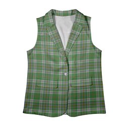 ScotsTee Shop Scottish Kennedy Ancient Clan Women's Tartan Sleeveless Blazer Suit Vest