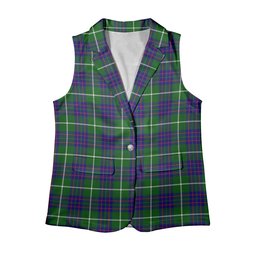 ScotsTee Shop Scottish MacIntyre Hunting Modern Women's Tartan Sleeveless Blazer Suit Vest